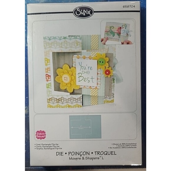 Sizzix Stephanie Barnard FLIP ITS CARD Rectangle Square Movers Shapers Dies Lot - Picture 1 of 2